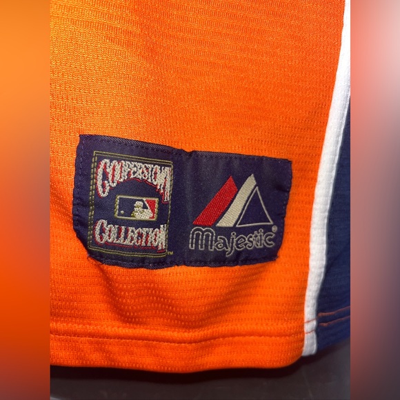 Majestic Cooperstown Collection Detroit Tigers Jersey Vintage Orange Blue - Picture 7 of 9